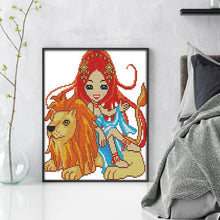 Load image into Gallery viewer, Joy Sunday Twelve Zodiac Signs Leo (23*27CM) 14CT Stamped Cross Stitch
