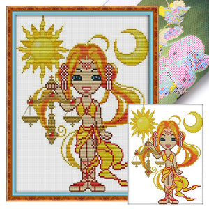 Joy Sunday Libra The Twelve Zodiac Signs (22*29CM) 14CT Stamped Cross Stitch