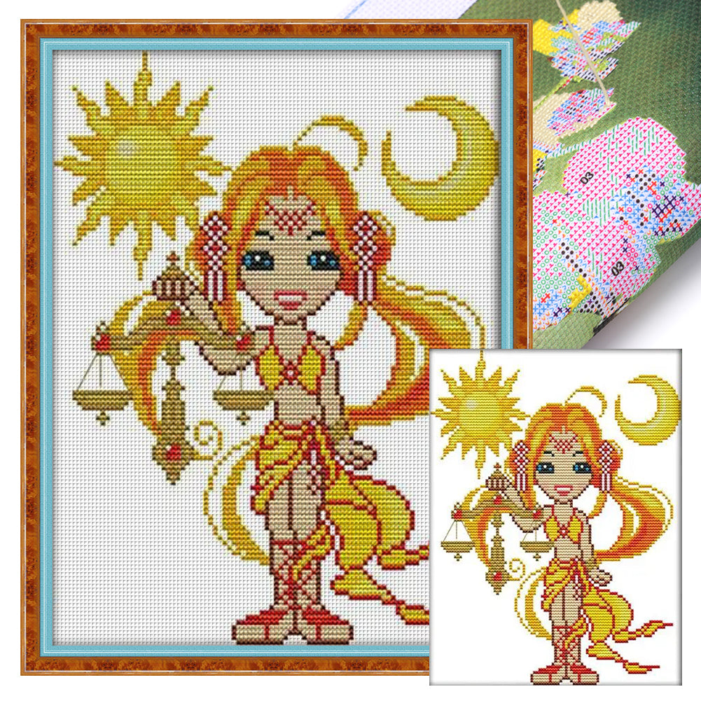 Joy Sunday Libra The Twelve Zodiac Signs (22*29CM) 14CT Stamped Cross Stitch