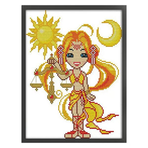 Joy Sunday Libra The Twelve Zodiac Signs (22*29CM) 14CT Stamped Cross Stitch