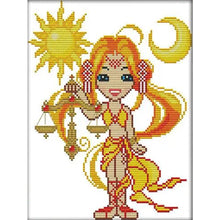 Load image into Gallery viewer, Joy Sunday Libra The Twelve Zodiac Signs (22*29CM) 14CT Stamped Cross Stitch
