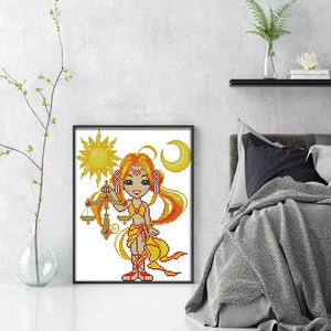 Joy Sunday Libra The Twelve Zodiac Signs (22*29CM) 14CT Stamped Cross Stitch