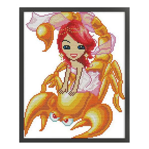 Joy Sunday Twelve Zodiac Signs: Capricorn (25*29CM) 14CT Stamped Cross Stitch