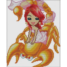 Load image into Gallery viewer, Joy Sunday Twelve Zodiac Signs: Capricorn (25*29CM) 14CT Stamped Cross Stitch
