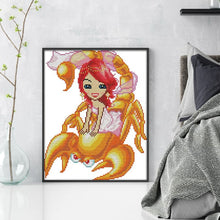 Load image into Gallery viewer, Joy Sunday Twelve Zodiac Signs: Capricorn (25*29CM) 14CT Stamped Cross Stitch
