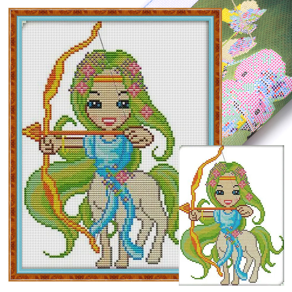 Joy Sunday Sagittarius Of The Twelve Zodiac Signs (21*28CM) 14CT Stamped Cross Stitch