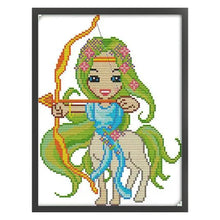 Load image into Gallery viewer, Joy Sunday Sagittarius Of The Twelve Zodiac Signs (21*28CM) 14CT Stamped Cross Stitch
