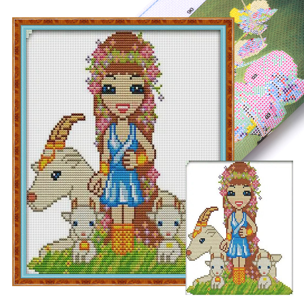 Joy Sunday Twelve Zodiac Signs: Capricorn (22*26CM) 14CT Stamped Cross Stitch