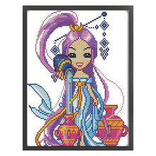 Load image into Gallery viewer, Joy Sunday Twelve Zodiac Signs: Aquarius (22*29CM) 14CT Stamped Cross Stitch
