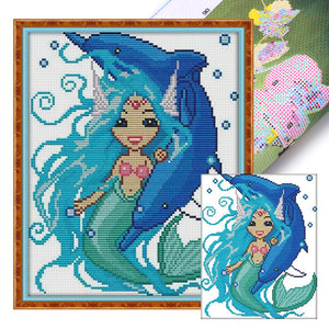 Joy Sunday Twelve Zodiac Signs: Pisces (25*29CM) 14CT Stamped Cross Stitch