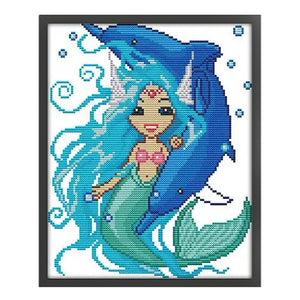 Joy Sunday Twelve Zodiac Signs: Pisces (25*29CM) 14CT Stamped Cross Stitch