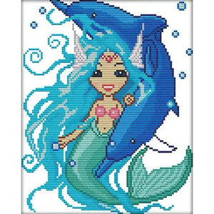 Joy Sunday Twelve Zodiac Signs: Pisces (25*29CM) 14CT Stamped Cross Stitch