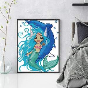 Joy Sunday Twelve Zodiac Signs: Pisces (25*29CM) 14CT Stamped Cross Stitch