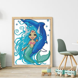 Joy Sunday Twelve Zodiac Signs: Pisces (25*29CM) 14CT Stamped Cross Stitch