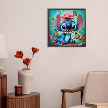 Load image into Gallery viewer, Stitch And The Butterfly 30*30CM(Canvas) Full Round Drill Diamond Painting
