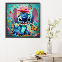 Load image into Gallery viewer, Stitch And The Butterfly 30*30CM(Canvas) Full Round Drill Diamond Painting
