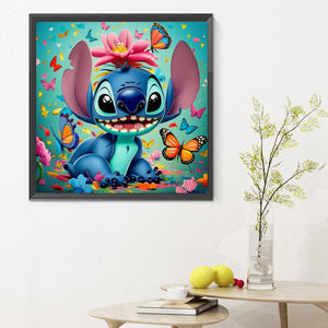 Stitch And The Butterfly 30*30CM(Canvas) Full Round Drill Diamond Painting