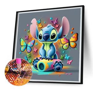 Stitch And The Butterfly 30*30CM(Canvas) Full Round Drill Diamond Painting