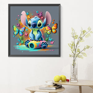 Stitch And The Butterfly 30*30CM(Canvas) Full Round Drill Diamond Painting