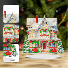 Load image into Gallery viewer, Christmas Snow Room Round Diamond Painting Tabletop Ornament for Office Decor
