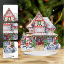 Load image into Gallery viewer, Christmas Snow Room Round Diamond Painting Tabletop Ornament for Office Decor
