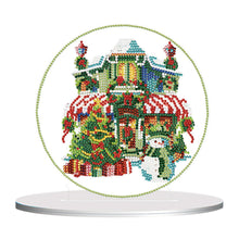 Load image into Gallery viewer, Christmas Snow Room Round Diamond Painting Tabletop Ornament for Office Decor
