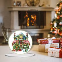 Load image into Gallery viewer, Christmas Snow Room Round Diamond Painting Tabletop Ornament for Office Decor
