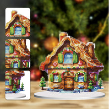 Load image into Gallery viewer, Christmas Snow Room Round Diamond Painting Tabletop Ornament for Office Decor
