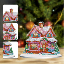 Load image into Gallery viewer, Christmas Snow Room Round Diamond Painting Tabletop Ornament for Office Decor
