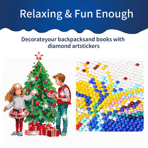 6 PCS Diamond Painting Stickers for Xmas Decor Boy Girls Gift (Christmas Tree)