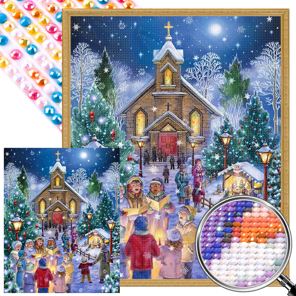 Christmas Choir 40*50CM(Picture) Full AB Round Drill Diamond Painting