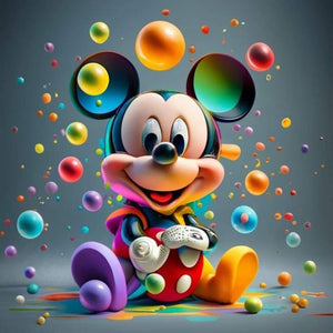 Disney Mickey 30X30CM(Canvas) Full Round Drill Diamond Painting