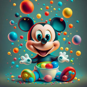 Disney Mickey 30X30CM(Canvas) Full Round Drill Diamond Painting