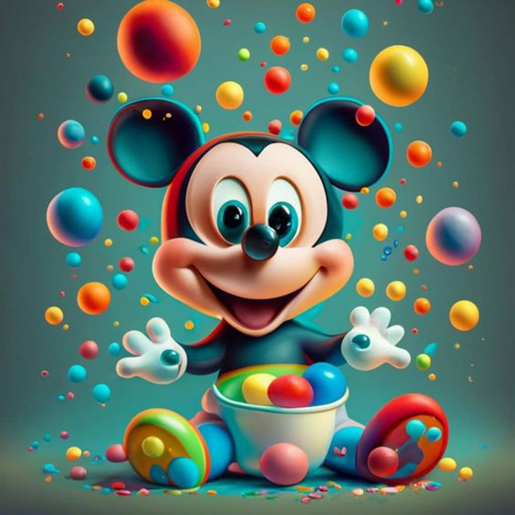 Disney Mickey 30X30CM(Canvas) Full Round Drill Diamond Painting