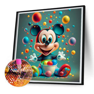 Disney Mickey 30X30CM(Canvas) Full Round Drill Diamond Painting