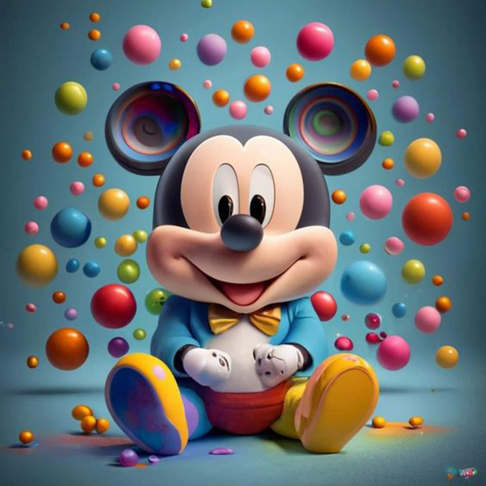 Disney Mickey 30X30CM(Canvas) Full Round Drill Diamond Painting