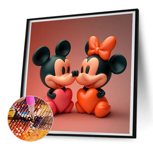 Disney Mickey Minnie 30X30CM(Canvas) Full Round Drill Diamond Painting