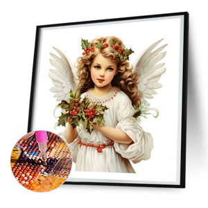 Christmas Angel 30X30CM(Canvas) Full Round Drill Diamond Painting