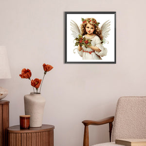 Christmas Angel 30X30CM(Canvas) Full Round Drill Diamond Painting