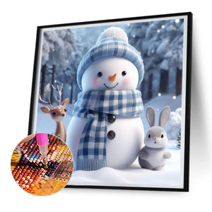 Christmas Snowman 30X30CM(Canvas) Full Round Drill Diamond Painting