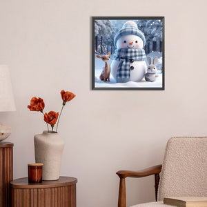 Christmas Snowman 30X30CM(Canvas) Full Round Drill Diamond Painting