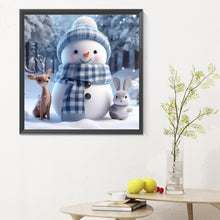 Load image into Gallery viewer, Christmas Snowman 30X30CM(Canvas) Full Round Drill Diamond Painting
