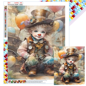 Clown 40X50CM(Canvas) Full Square Drill Diamond Painting