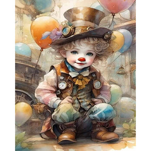 Clown 40X50CM(Canvas) Full Square Drill Diamond Painting