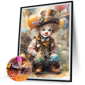 Clown 40X50CM(Canvas) Full Square Drill Diamond Painting