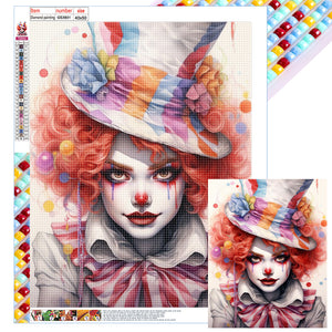 Clown 40X50CM(Canvas) Full Square Drill Diamond Painting