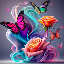 Load image into Gallery viewer, Colorful Butterfly 30*30CM(Canvas) Full Round Drill Diamond Painting
