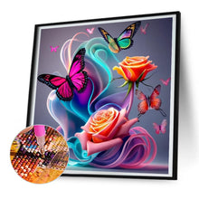 Load image into Gallery viewer, Colorful Butterfly 30*30CM(Canvas) Full Round Drill Diamond Painting
