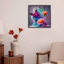 Load image into Gallery viewer, Colorful Butterfly 30*30CM(Canvas) Full Round Drill Diamond Painting
