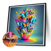 Load image into Gallery viewer, Colorful Butterfly 30*30CM(Canvas) Full Round Drill Diamond Painting
